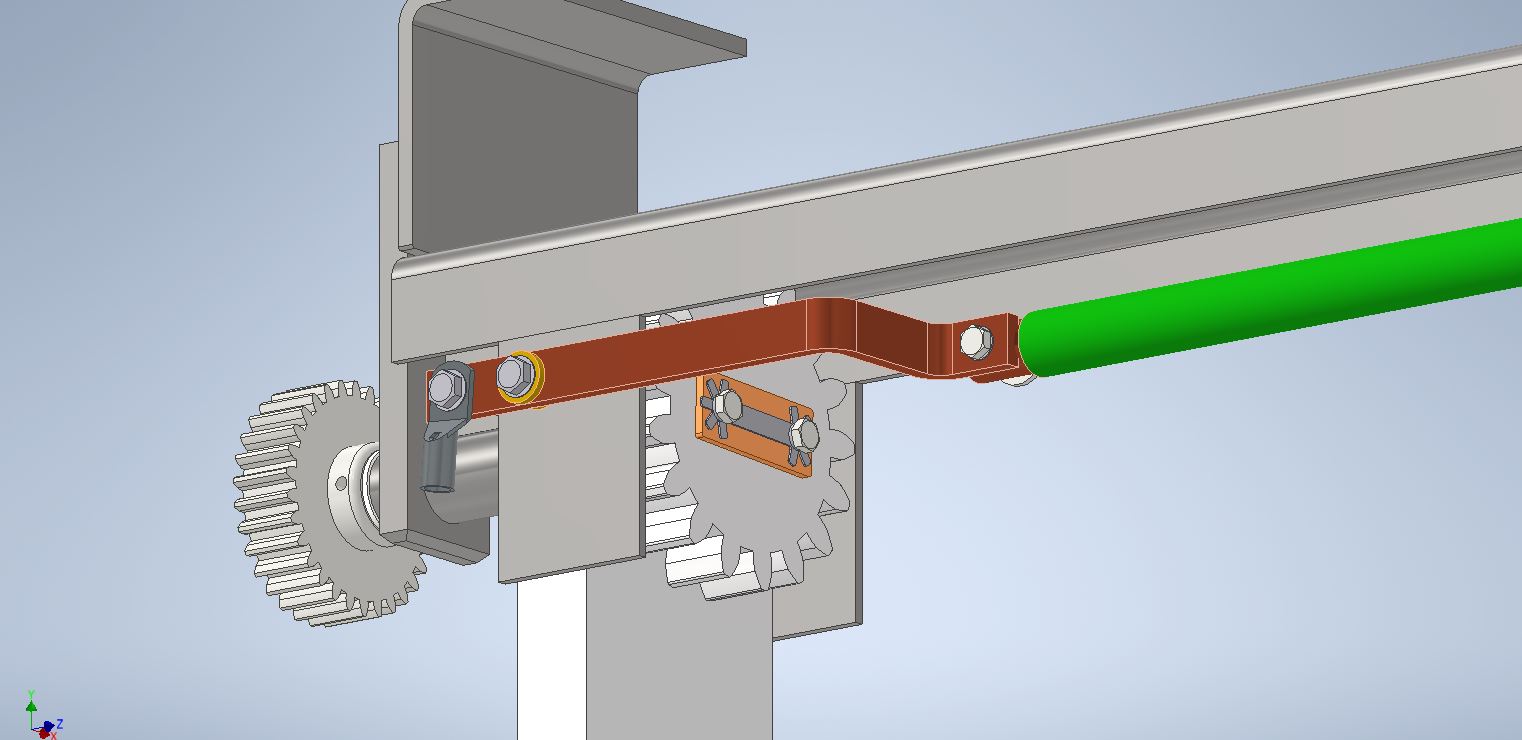 Eagle Engineering outrigger adaptor CAD rendering showing copper bracket, phenolic insulation, and dangler cable connection