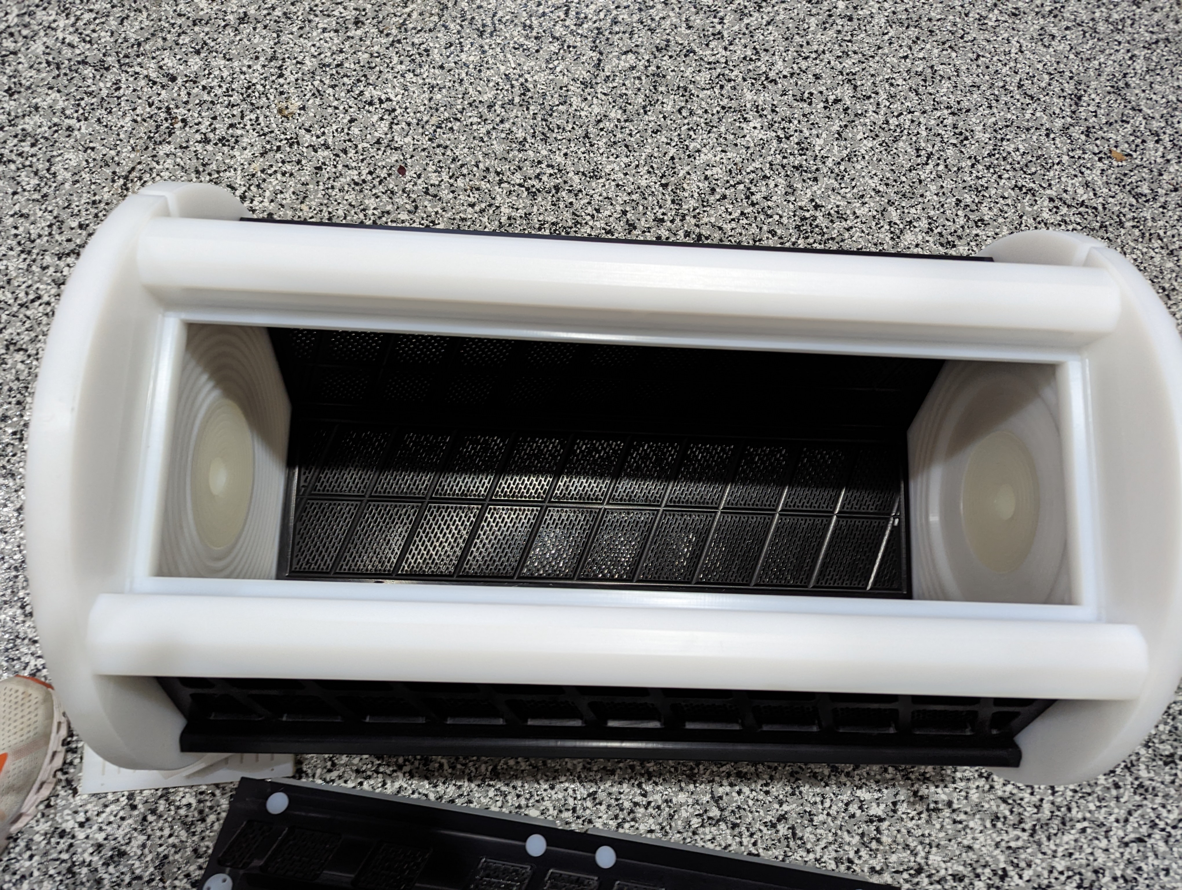 Inside view of Eagle PE1000 barrel showing perforation detail